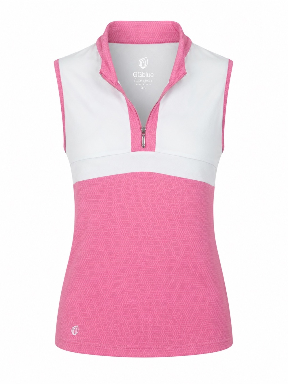 GGblue Golf Women Pink & White Sleeveless Polo New Without Tags GG Blue Size XS